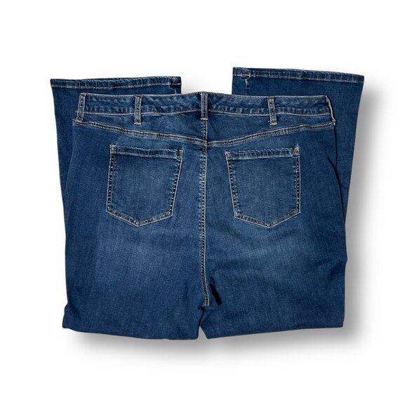Torrid 22S-26S Trio Fit Slim Bootcut Blue Jeans Stretch High Rise Dark Wash - Picture 6 of 10